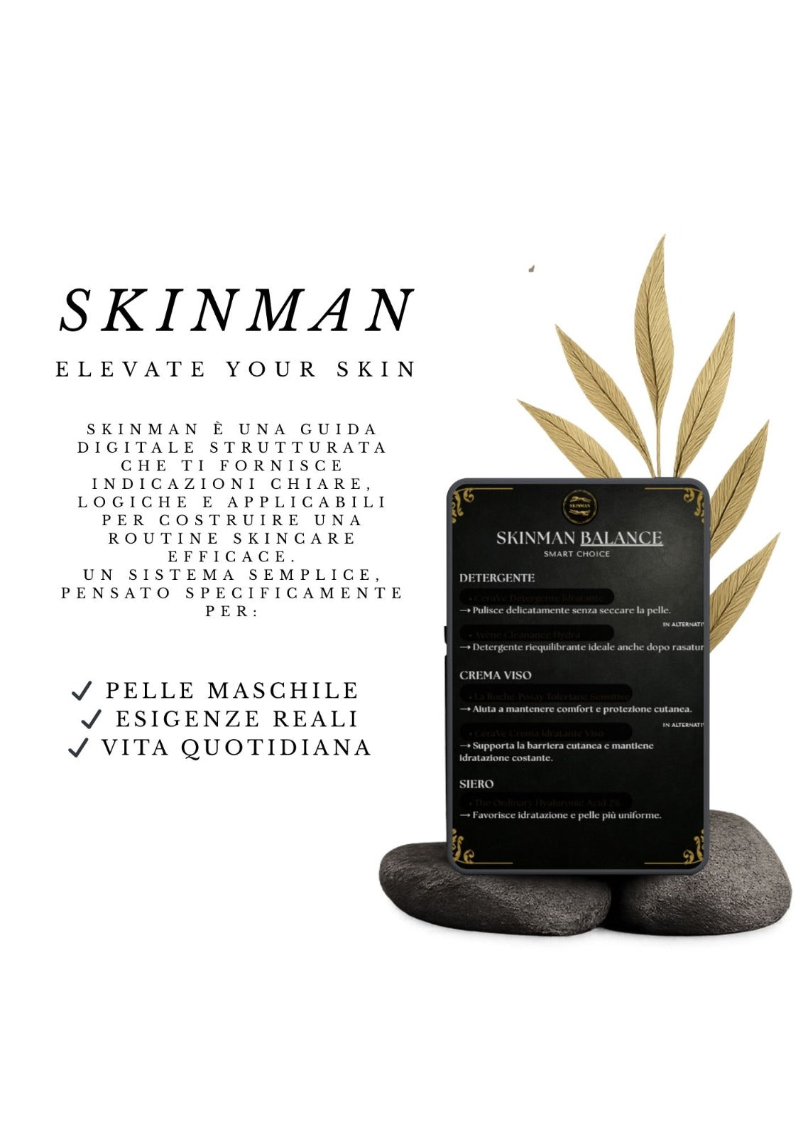 Schede di Skin Care comprensive di prodotti